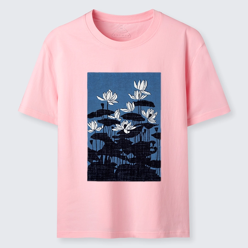 Tokyo-Lion Blue Lotus Japanese Art Classic T-Shirt