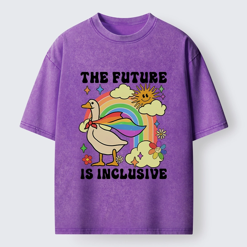 Tokyo-Lion Rainbow Goose Future Love And Hope Washed T-Shirt