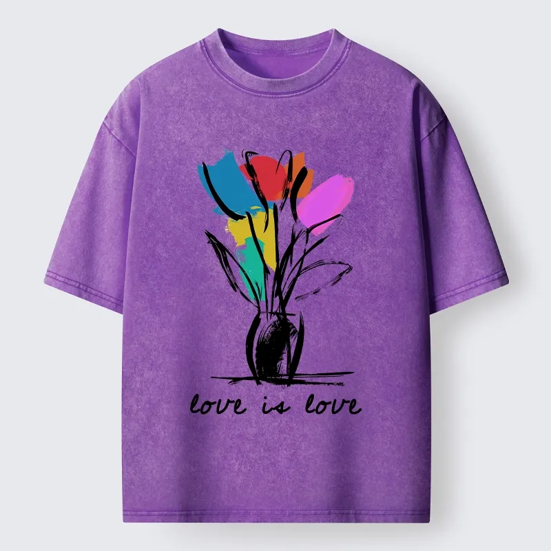 Tokyo-Lion Pride Tulip Love Is Love Washed T-Shirt