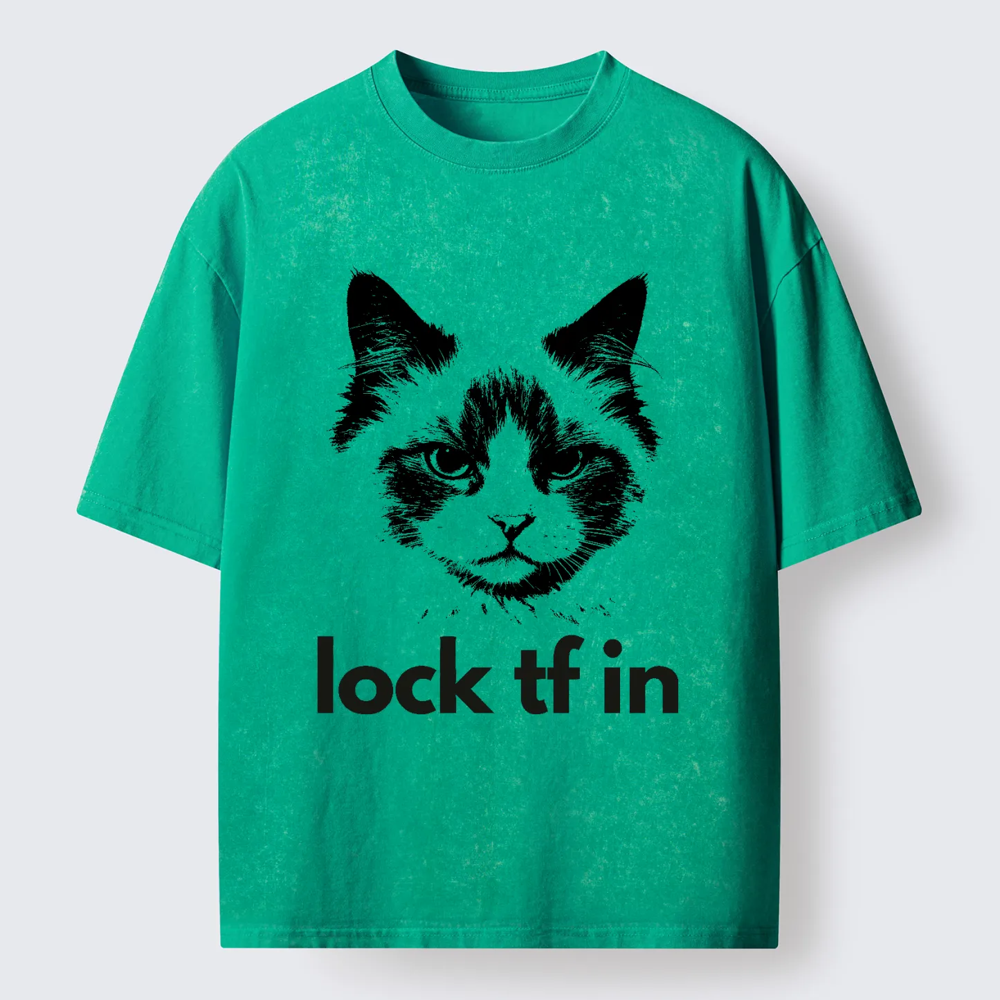 Tokyo-Lion Lock In Cat Washed T-Shirt
