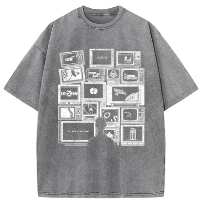 Tokyolion Finding Favorite Music Radio Washed T-Shirt-Tokyo-Lion