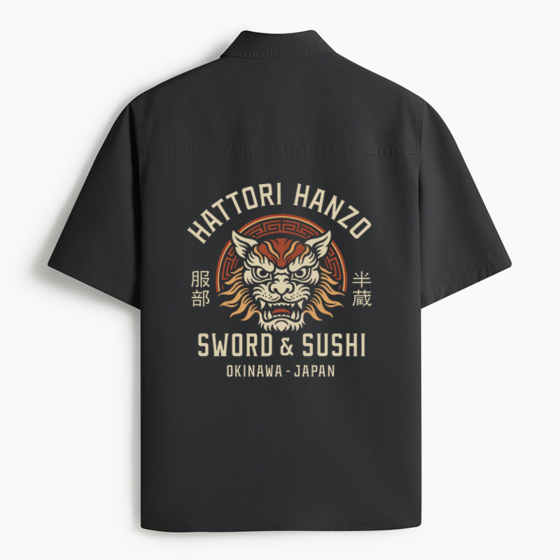 Tokyo-Lion Hattori Lion Japanese Samurai Work Shirt-Tokyo-Lion