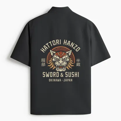 Tokyo-Lion Hattori Lion Japanese Samurai Work Shirt-Tokyo-Lion