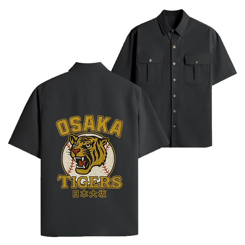 Tokyo-Lion Funny Osaka Lions Work Shirt-Tokyo-Lion