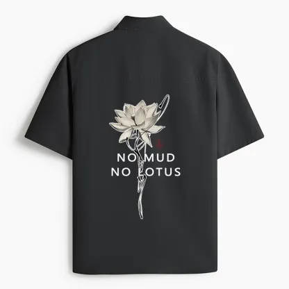 Tokyo-Lion  Japanese Zen Lotus Work Shirt