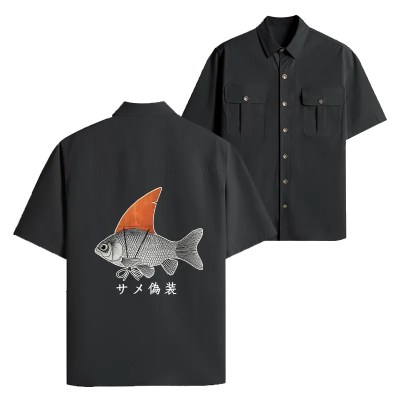 Tokyo-Lion Fish Disguise Work Shirt-Tokyo-Lion