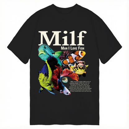 TokyoLion Man I Love Fish Vintage Meme Classic T-Shirt-Tokyo-Lion