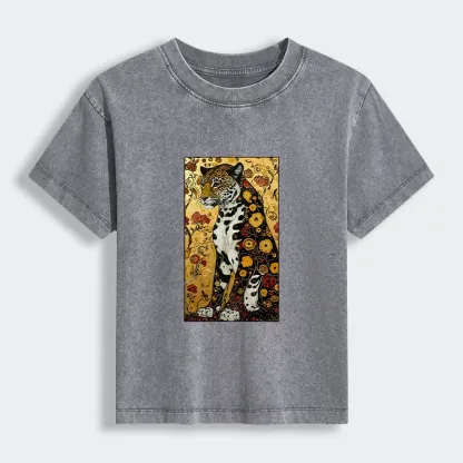 Tokyo-Lion Magnificent Leopard Women's Washed T-shirt