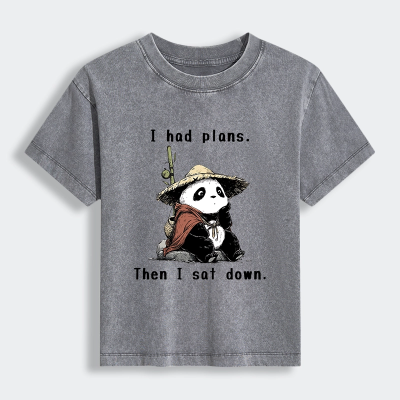 Tokyo-Lion The Maybe Later Panda Women's Washed T-shirt