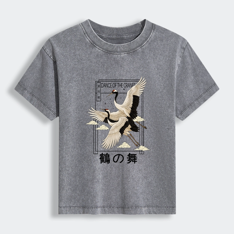 Tokyo-Lion Dance Of The Cranes Women's Washed T-shirt