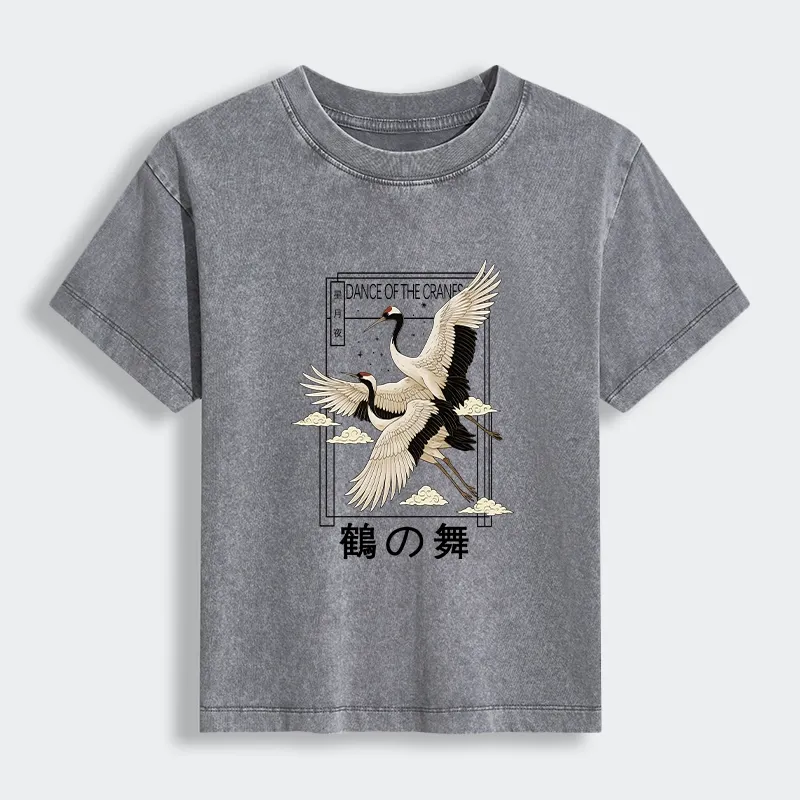 Tokyo-Lion Dance Of The Cranes Women's Washed T-shirt