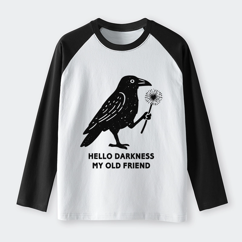 Tokyo-Lion My Old Friend The Crow Raglan Long Sleeve T-shirt