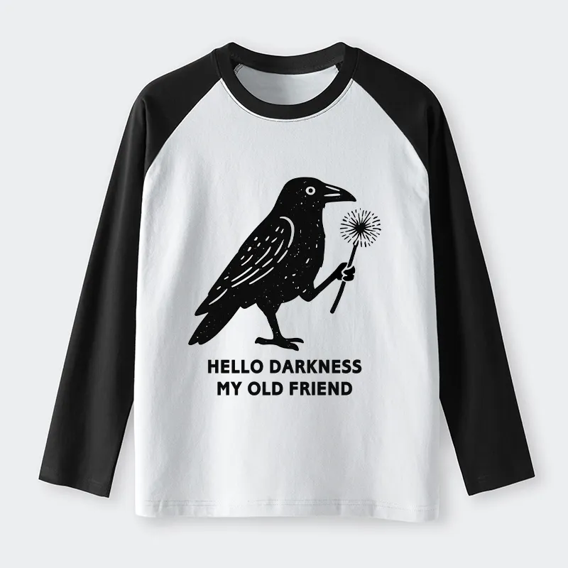 Tokyo-Lion My Old Friend The Crow Raglan Long Sleeve T-shirt