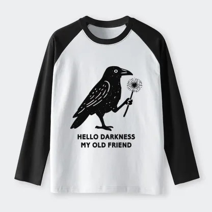 Tokyo-Lion My Old Friend The Crow Raglan Long Sleeve T-shirt