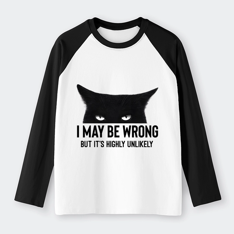 Tokyo-Lion Cat Can Do No Wrong Raglan Long Sleeve T-shirt