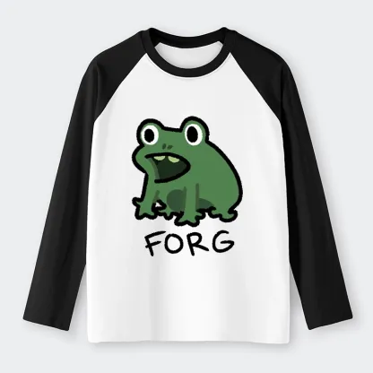 Tokyo-Lion Funny Forg Japan Raglan Long Sleeve T-shirt