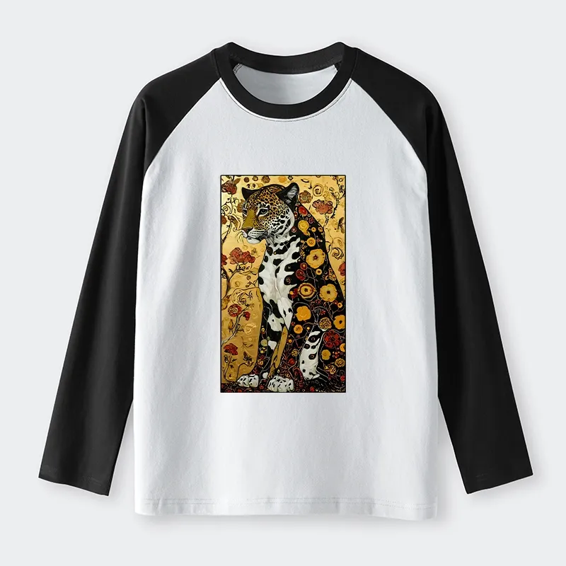 Tokyo-Lion Magnificent Leopard Raglan Long Sleeve T-shirt