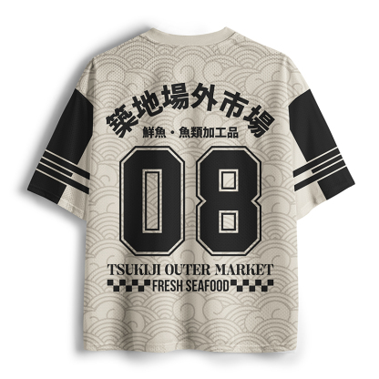 Tokyo-Lion Japan Tsukiji Market Fish Mesh Jersey