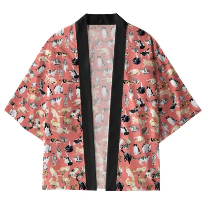 Tokyo-Lion Cats Collection Kimono Cardigan