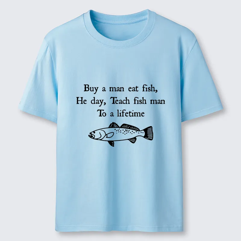 Tokyo-Lion Man Eat Fish Meme Classic T-Shirt