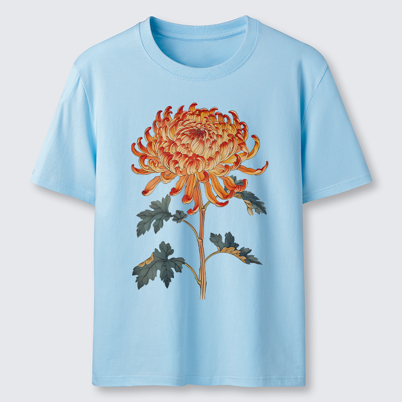 Tokyo-Lion Japanese Chrysanthemum Flower Classic T-Shirt-Tokyo-Lion