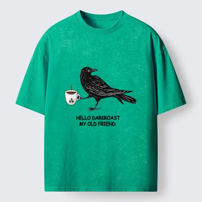 Tokyo-Lion Raven Funny Washed T-Shirt-Tokyo-Lion