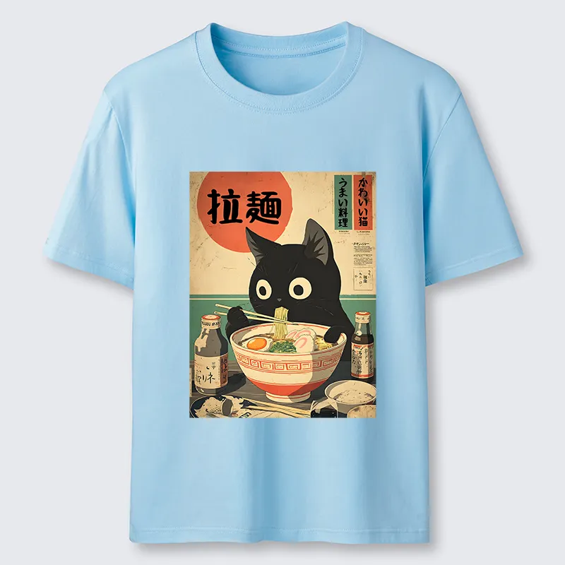 Tokyo-Lion Cat Is Eating Ramen At The Restaurant Classic T-Shirt