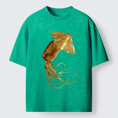 Tokyo-Lion Golden Squid Washed T-Shirt