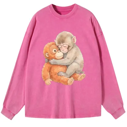 Tokyo-Lion Poor Punch Washed Long Sleeve T-Shirt-Tokyo-Lion