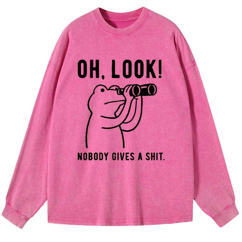 Tokyo-Lion Frog of Indifference Washed Long Sleeve T-Shirt