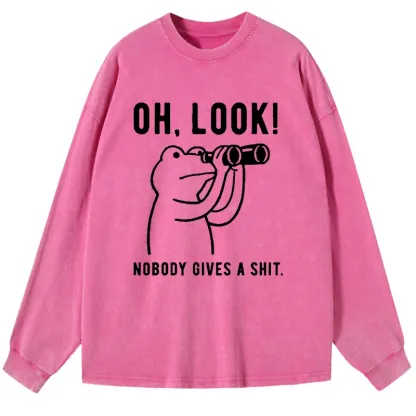 Tokyo-Lion Frog of Indifference Washed Long Sleeve T-Shirt