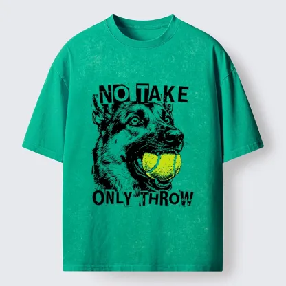 Tokyo-Lion Dog Wants Ball Thrown Washed T-Shirt
