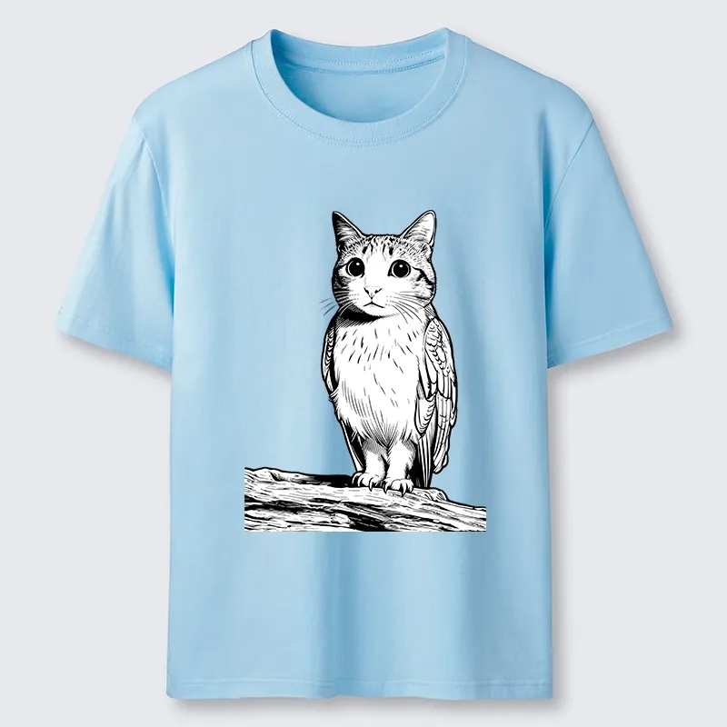 Tokyo-Lion Funny Cat Owl Fusion Art Classic T-Shirt