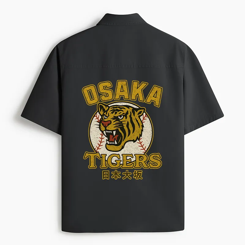 Tokyo-Lion Funny Osaka Lions Work Shirt-Tokyo-Lion