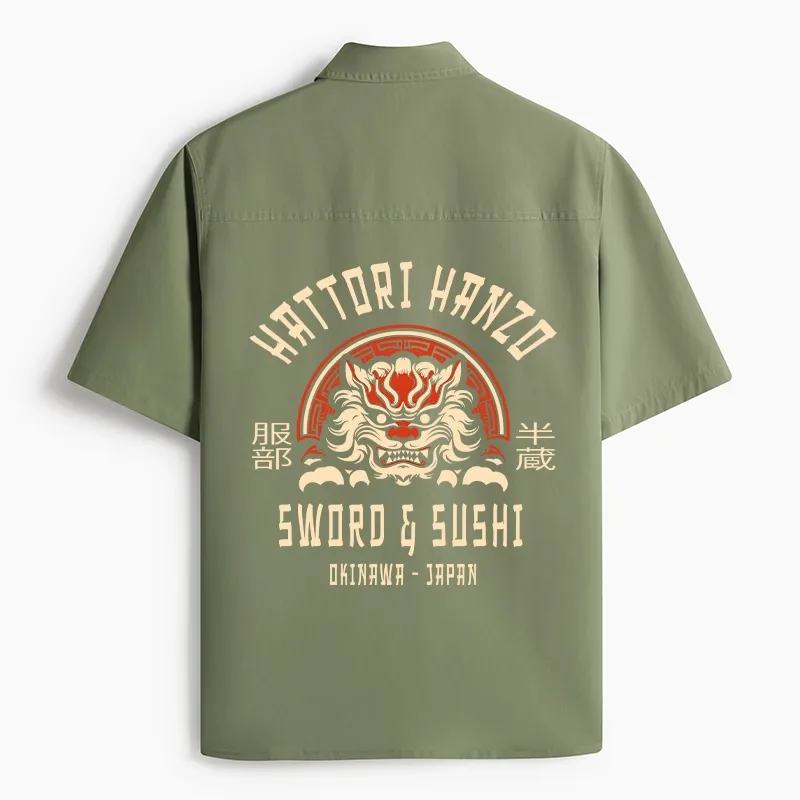 Tokyo-Lion Hattori Hanzo Sword Work Shirt-Tokyo-Lion