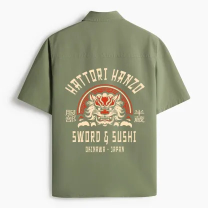 Tokyo-Lion Hattori Hanzo Sword Work Shirt-Tokyo-Lion