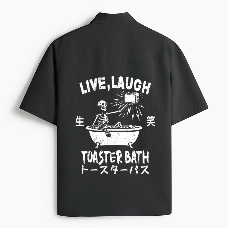 Tokyo-Lion Funny Electric Shock Skeleton Work Shirt-Tokyo-Lion