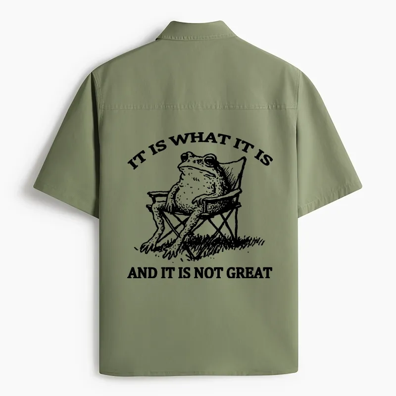 Tokyo-Lion Resting Frog Funny Work Shirt-Tokyo-Lion
