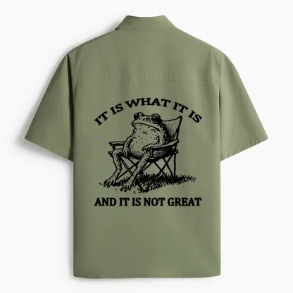 Tokyo-Lion Resting Frog Funny Work Shirt-Tokyo-Lion