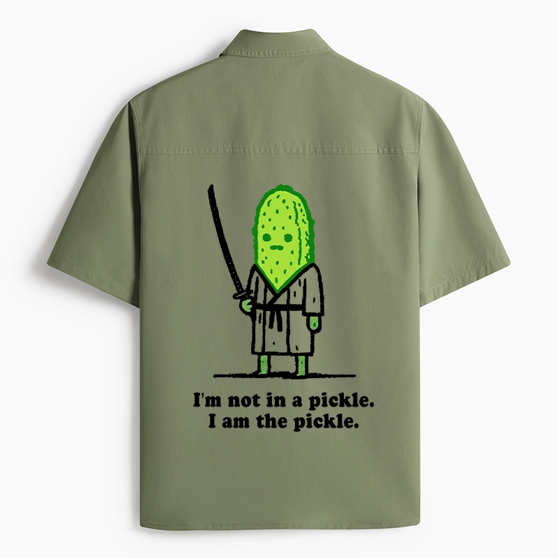 Tokyo-Lion Funny Cucumber Samurai Work Shirt-Tokyo-Lion