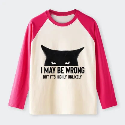Tokyo-Lion Cat Can Do No Wrong Raglan Long Sleeve T-shirt
