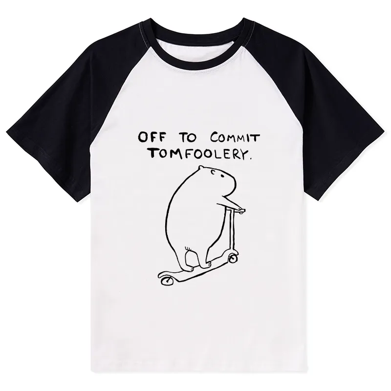 Tokyo-Lion Capybara Is Ready To Do Something Bad Raglan T-shirt