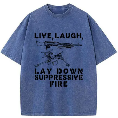Tokyo-Lion Suppression By Force Funny Washed T-Shirt