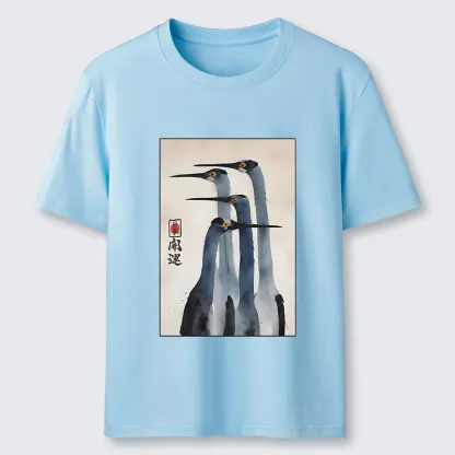 Tokyo-Tiger Retro Sandhill Crane Classic T-Shirt