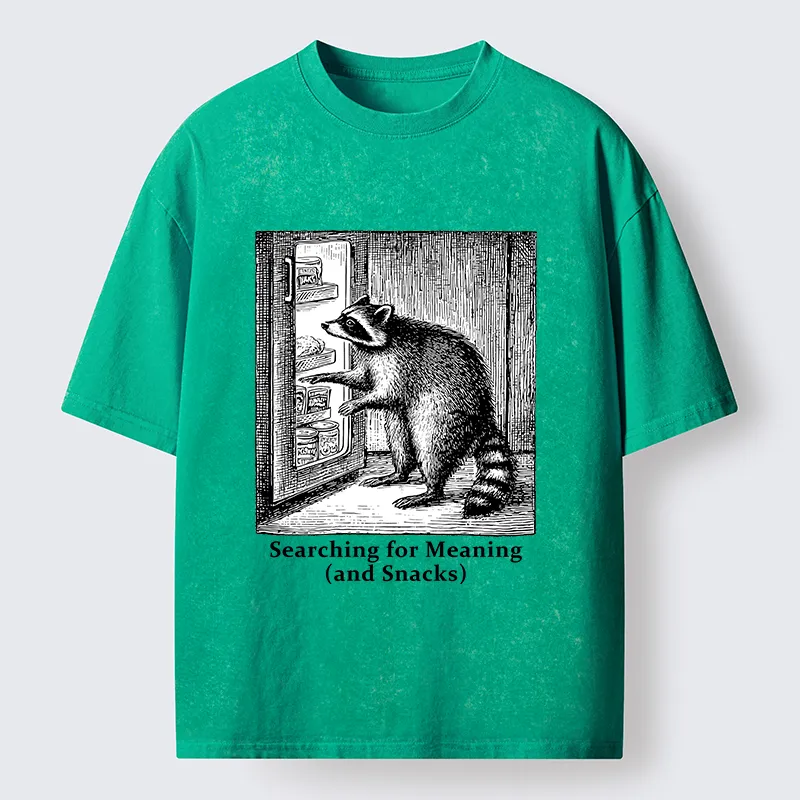 Tokyo-lion Raccoon Searching For Items Washed T-Shirt