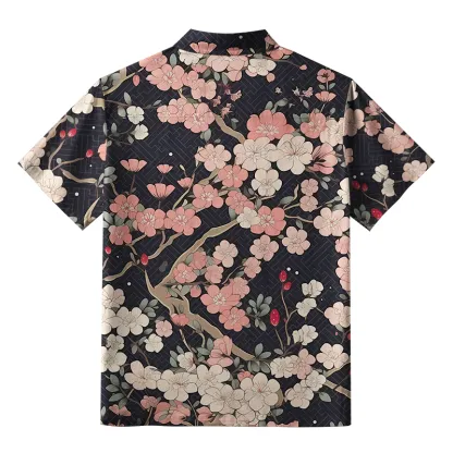 Tokyo-Lion Blooming Sakura Aloha Hawaiian Shirt