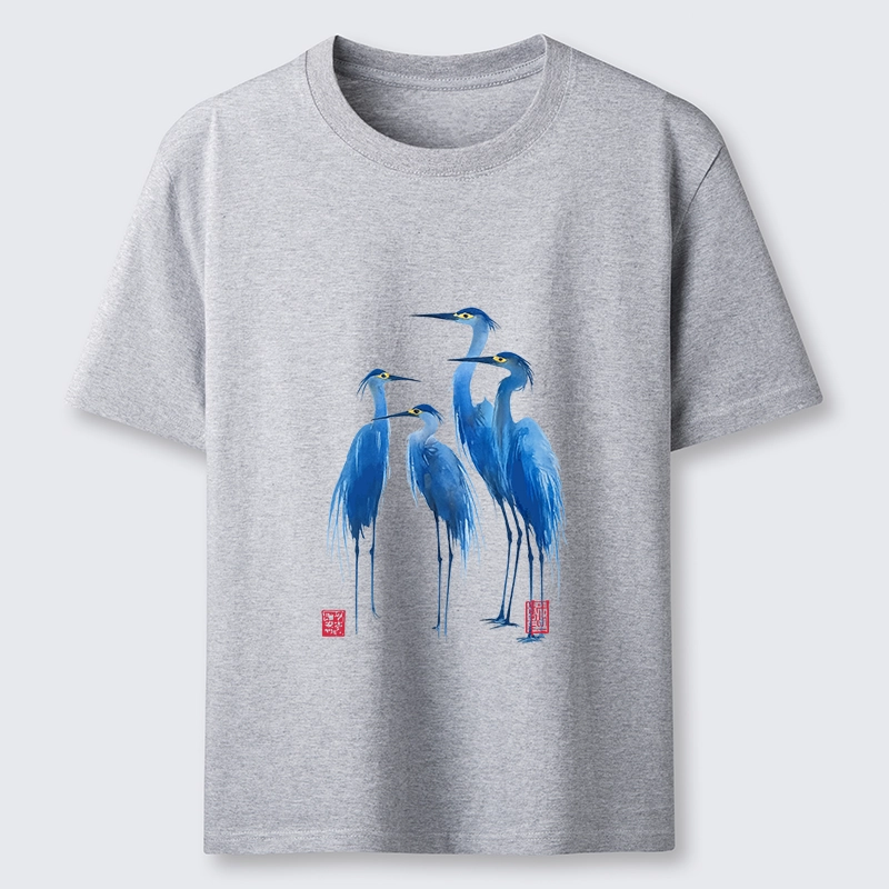 Tokyo-Lion Flocks Of Great Blue Herons Classic T-Shirt