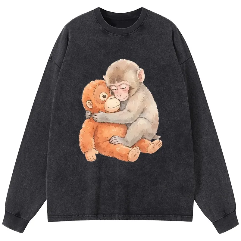 Tokyo-Lion Poor Punch Washed Long Sleeve T-Shirt-Tokyo-Lion