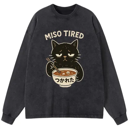Tokyo-Lion I’m So Tired Washed Long Sleeve T-Shirt