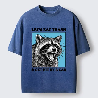 Tokyo-Lion Raccoon Rebellion Washed T-Shirt